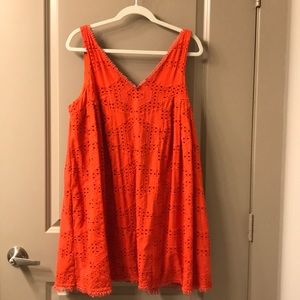 Maeve orange, popover, eyelet dress, size XSP